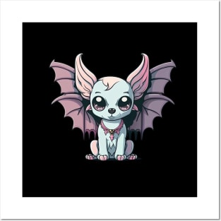 Pastel Goth Demon Puppy Kawaii Dog Posters and Art